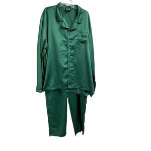 Dogg Supply by Snoop Dogg Mens Green Satin Pajamas Size 3X NEW With Tags